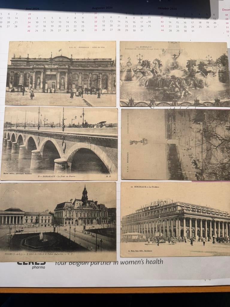 6 cartes postales originales Bordeaux 1916 et 1917, Collections, Cartes postales | Étranger, Enlèvement, Avant 1920, France