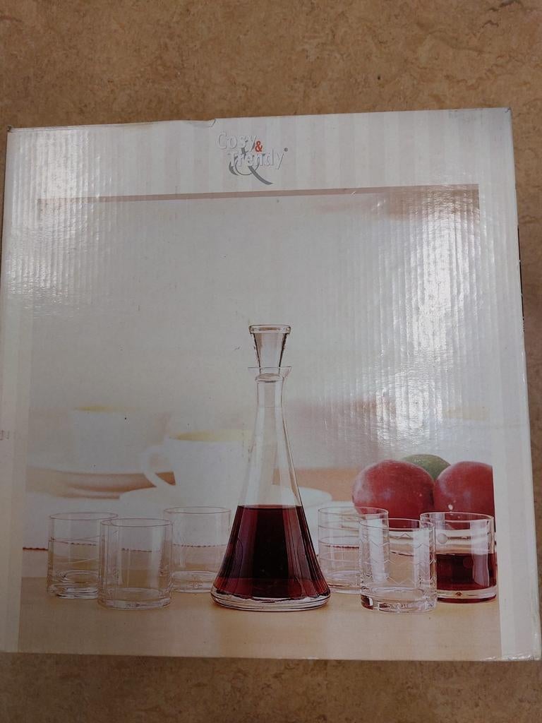 Karaf met glazen, Maison & Meubles, Cuisine | Vaisselle, Neuf, Verre ou Verres, Enlèvement ou Envoi, Verre