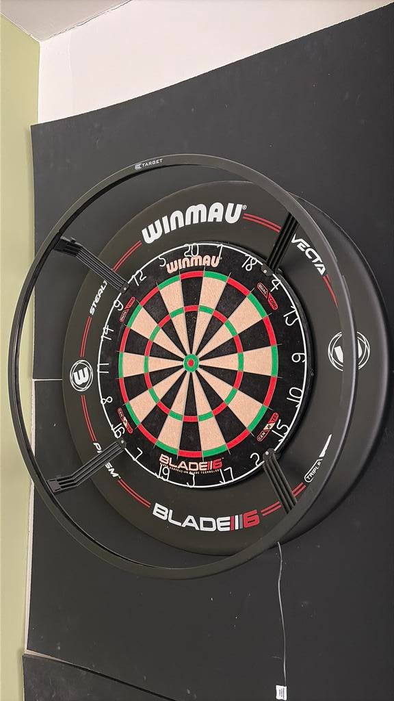 Dartbord+moes+lichten, Ophalen, Zo goed als nieuw, Dartbord