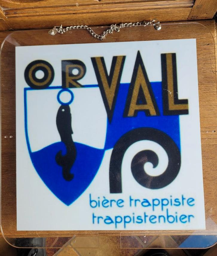 Enseigne ORVAL à suspendre, Collections, Marques de bière, Enlèvement ou Envoi