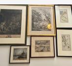 Gravures anciennes (7 pièces), XVIIIe siècle, Enlèvement ou Envoi