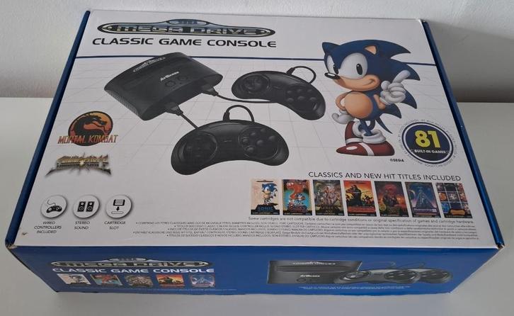 Sega Mega Drive Classic (Mini ; 81 games), als nieuw., Games en Spelcomputers, Spelcomputers | Sega, Zo goed als nieuw, Mega Drive