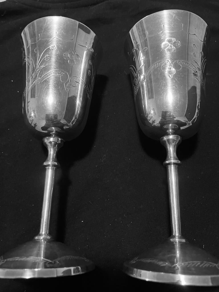 Wijnbekers zilver, Ophalen, Zo goed als nieuw