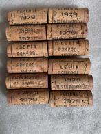 12 kurken VAN het beroemde wijn CHATEAU LE PIN 1979., Verzamelen, Gebruikt, Frankrijk, Ophalen of Verzenden, Rode wijn