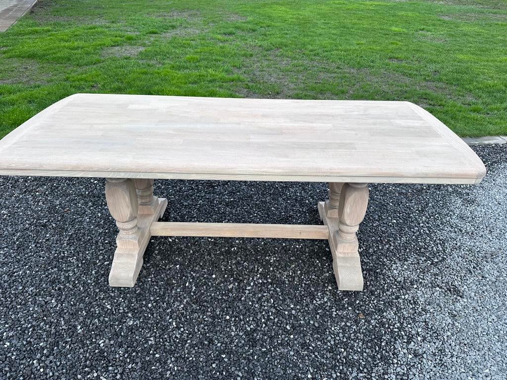 Eiken eettafel, Ophalen, Gebruikt, Eikenhout, 200 cm of meer