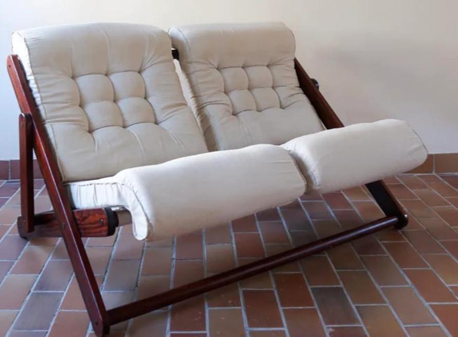 Vintage kon tiki Ikea canapé 2 places, Maison & Meubles, Canapés | Salons, Enlèvement, Utilisé, Deux personnes, Bois