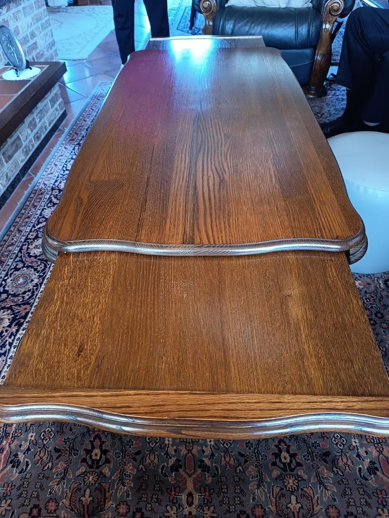 Eikenhouten tafel met laden plus verlengstuk