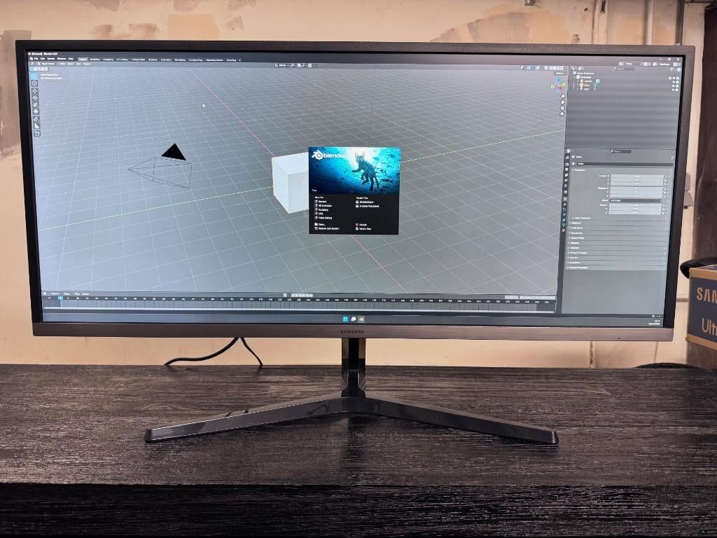 Samsung monitor 34 inch ultrawide, Computers en Software, Ophalen, Gebruikt, 3 tot 5 ms, VA