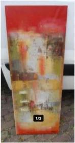 Mooi Abstract Geschilderd Werk 'Wazige Vakjes' - Awan 07, Ophalen of Verzenden