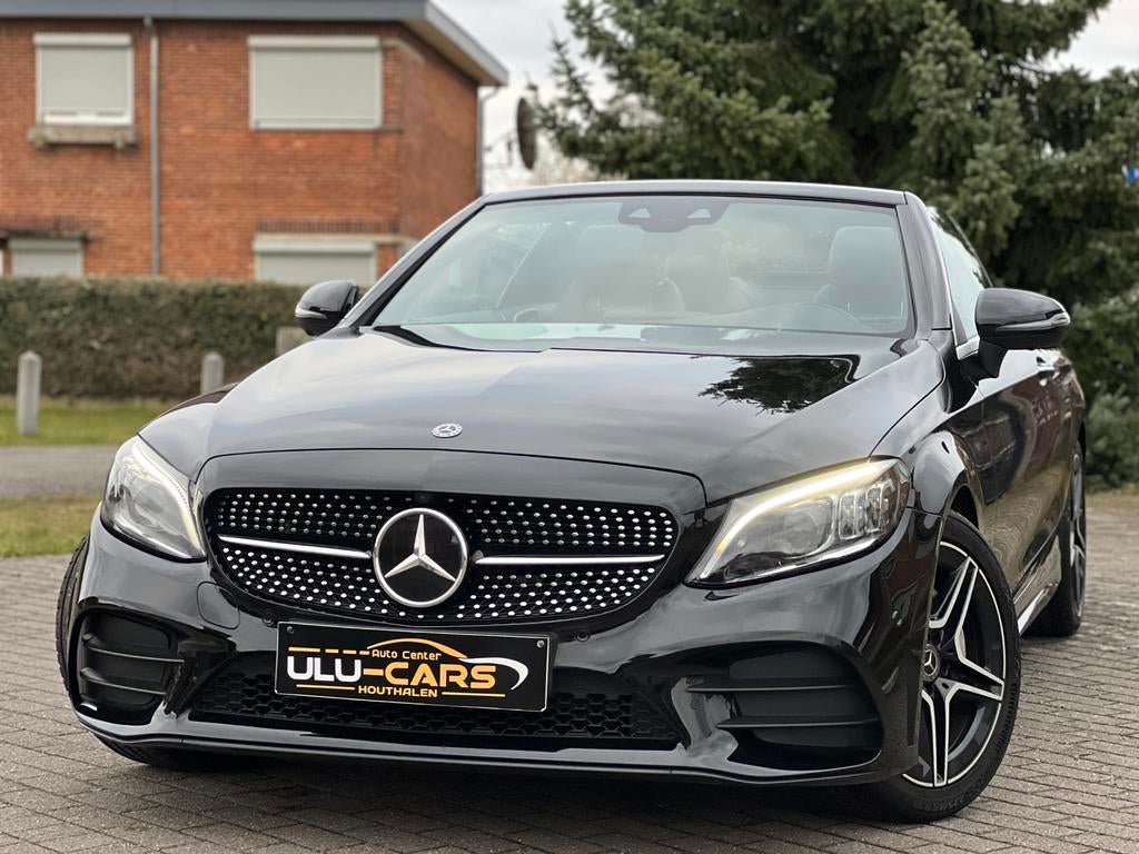 MERCEDES C 200 CABRIO AMG PACK / 2019 / 104 DKM / FACELIFT, Auto's, Mercedes-Benz, Automaat, 1497 cc, Cabriolet, Zwart