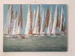 Titel: Groot modern schilderij – 120х95 – Zeilboten – Canvas, Enlèvement