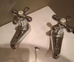 Lavabo inclusief 2 retrokranen, Huis en Inrichting, Ophalen, Minder dan 50 cm, Zo goed als nieuw, Minder dan 100 cm