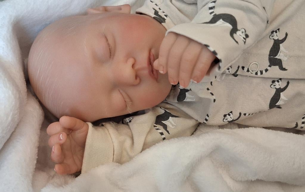 Reborn baby pop, Ophalen of Verzenden, Zo goed als nieuw, Pop, Levensecht of Reborn
