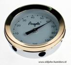 ANGELO HUMIDOR HYGROMETER 50 MM - MET MAGNEET VERGULD  ahm12, Envoi, Neuf, Boite à tabac ou Emballage