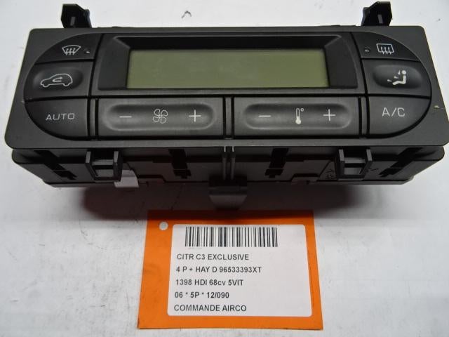 PANNEAU DE COMMANDE CLIMATISATION C3 (FC / FL / FT), Citroën, Mevr. I. Hauben, Utilisé, Rue de l'Espoir 34 34
4030  GRIVEGNÉE, BE