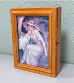 Armoire à clés en bois antique avec armoire à en bois peinte, Enlèvement ou Envoi