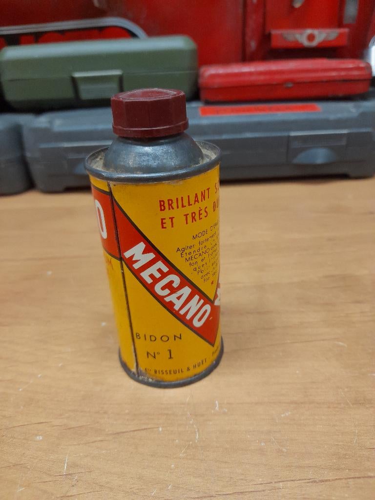 ancien bidon huile vide mecano n1, Collections, Marques & Objets publicitaires, Envoi, Utilisé, Autres types