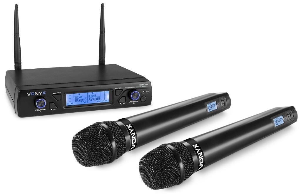 Microfoons voor zang, draadloos Vonyx WM62 (B-stock), Musique & Instruments, Microphones, Enlèvement ou Envoi, Comme neuf, Micro chant