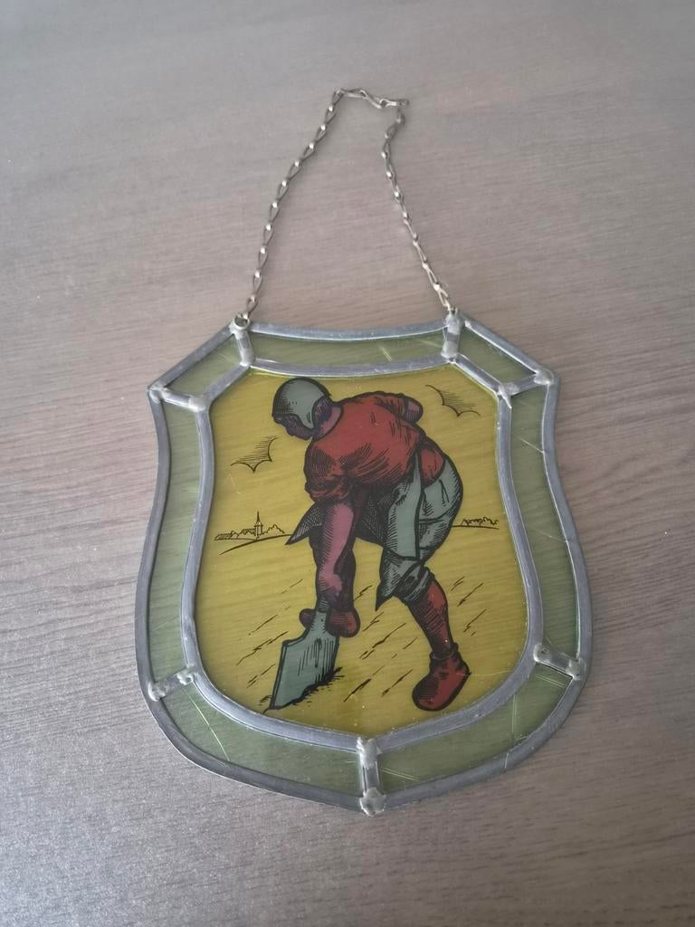 Figurine en vitrail 25x22cm, Antiquités & Art, Enlèvement ou Envoi