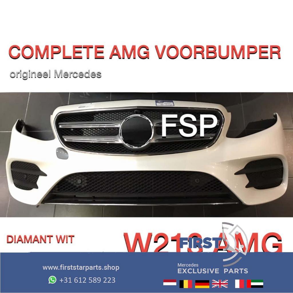 W213 E43 AMG LINE Voorbumper COMPLEET Mercedes E Klasse WIT, Gebruikt, -, Voor, Ophalen of Verzenden
