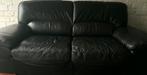 Bank van echt leer in zeer goede staat, Ophalen of Verzenden, Leer