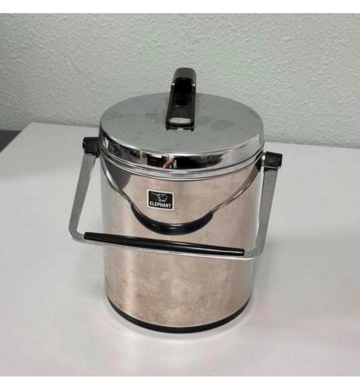 ELEPHANT 1960 rvs roestvrijstalen ijsemmer vintage ijs-emmer, Antiek en Kunst, Curiosa en Brocante, Ophalen of Verzenden