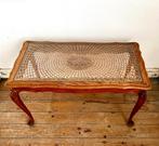 Table basse en rotin sous verre - Style Louis VX, Enlèvement, Utilisé