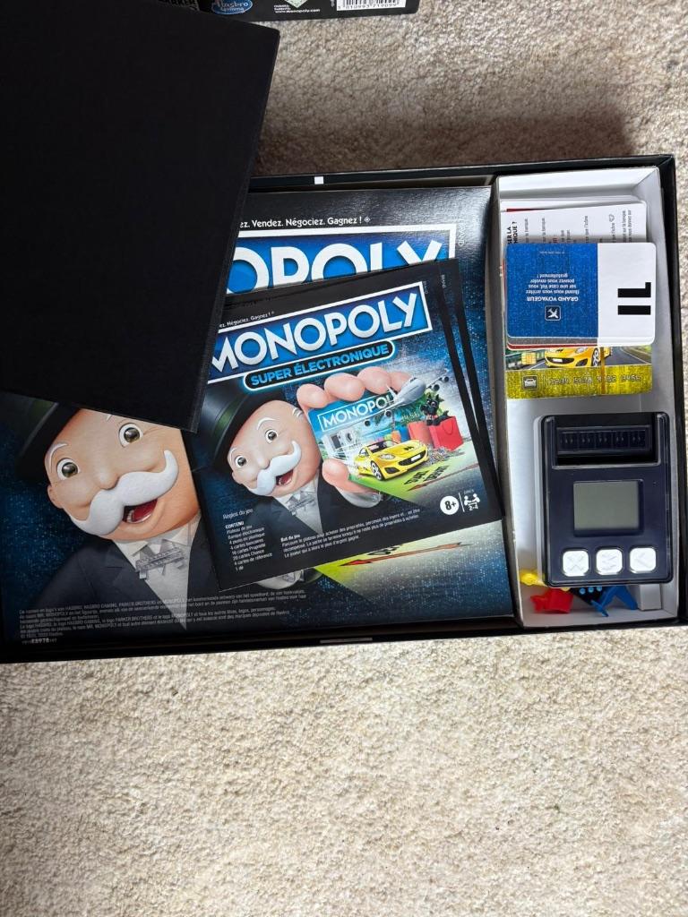 Monopoly Super Electronique, Ophalen of Verzenden, Zo goed als nieuw, Hasbro