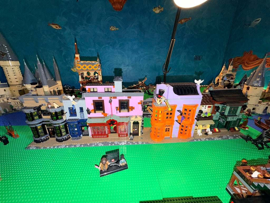LEGO 75978 Diagon Alley compleet + doos boekjes, Ophalen, Lego, Harry Potter, Zo goed als nieuw
