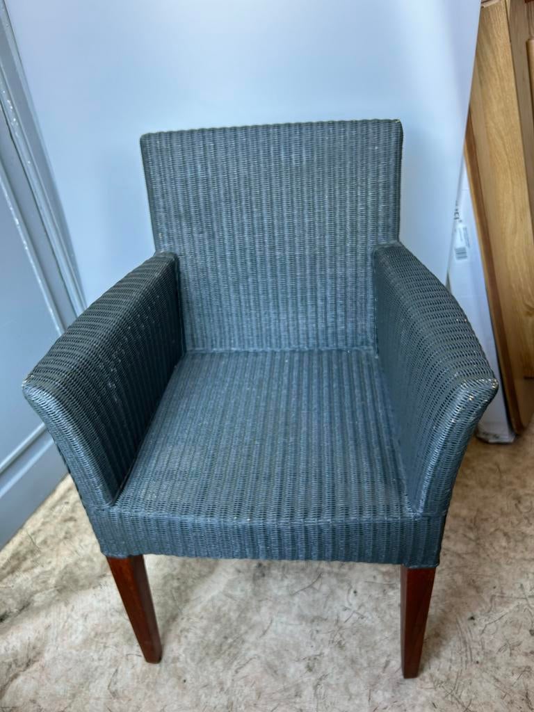 6 rieten stoelen van Castle Loom, Huis en Inrichting, Ophalen, Gebruikt, Riet of Rotan, Grijs