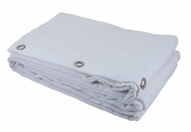 NIEUWE THEATERDOEK VLAMWEREND WIT 3M BREED, 4 M HOOG, Ophalen of Verzenden, Nieuw, Licht, Geluidgestuurd