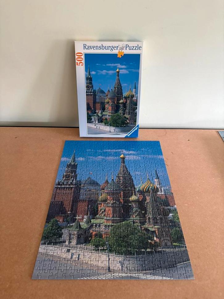 Ravensburger puzzel: Moskou, kathedraal 500 stukjes, Hobby & Loisirs créatifs, Sport cérébral & Puzzles, Comme neuf, Puzzle, 500 à 1500 pièces