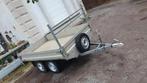 Remorque double essieux 750kg Aluminium 2,60cm/1,55cm, Ophalen of Verzenden, Zo goed als nieuw