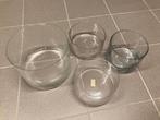 glazen vazen / kommen / schalen : 4 stuks, Ophalen, Zo goed als nieuw, Glas
