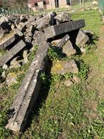 Cement blokken , blauwe stenen en bouw redten, Bricolage & Construction, Briques, Enlèvement, Utilisé, Pierres naturelles