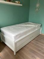 Bed merk Bopita wit, Ophalen, Lattenbodem, 180 cm of meer, 100 cm of meer