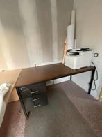 Bureautafel 155/77 met lades en stalen onderdstel, Huis en Inrichting, Ophalen, Gebruikt