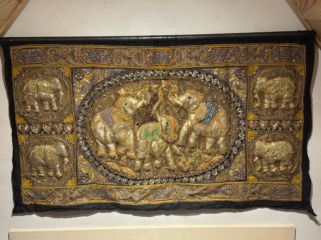 Oud thais wandkleed, Ophalen of Verzenden