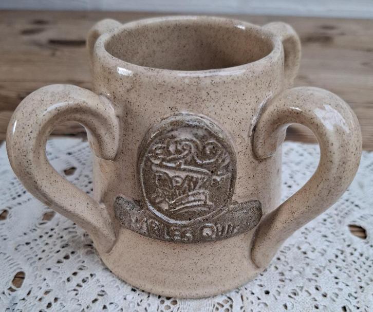 Belgische steengoed bierpul met 4 oren, Charles Quint, Verzamelen, Biermerken, Zo goed als nieuw, Pul(len), Overige merken, Ophalen of Verzenden