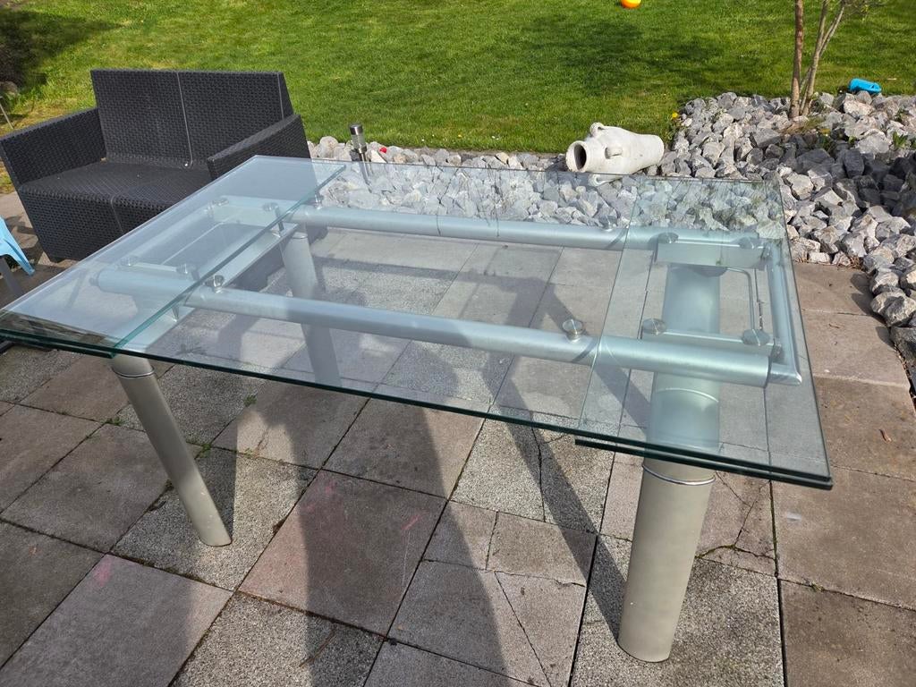 Table en verre, Maison & Meubles, Tables | Tables de salon, Verre, Métal, Enlèvement