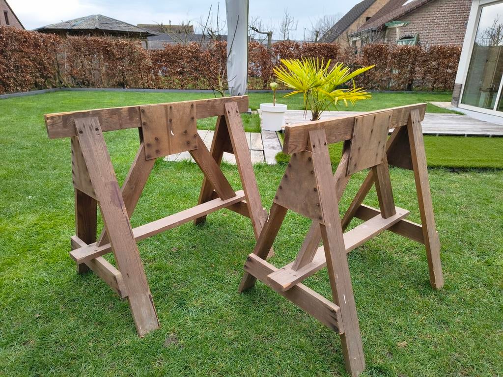 Schragen, zeer degelijke zware uitvoering, Doe-het-zelf en Bouw, Werkbanken, Ophalen