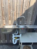 Dubbele wasbak inox, Ophalen, Inox