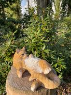 Chat, chat, couché, brun, jardin, pelouse, ferme 40 cm, Enlèvement ou Envoi, Neuf, Synthétique, Animal