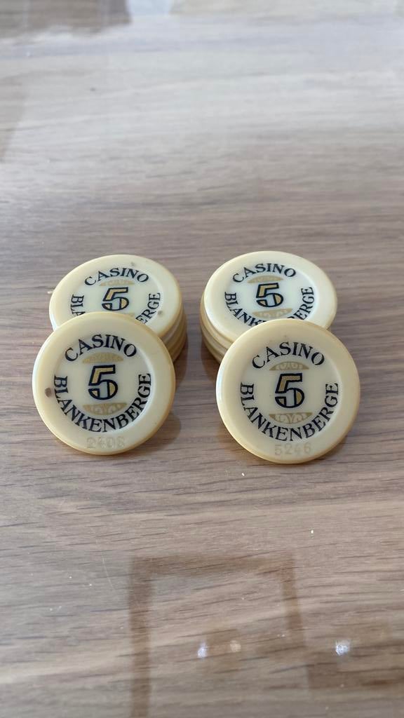 Anciens jetons de jeu de casino Blankenberge, Enlèvement, Comme neuf
