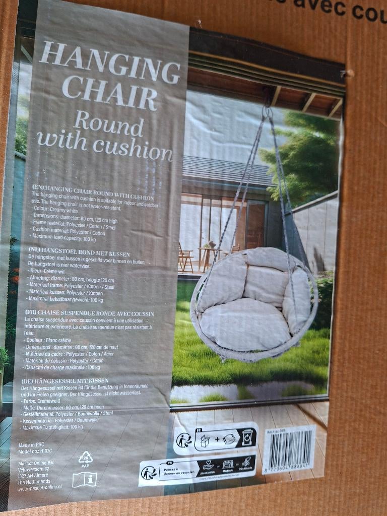 Siège suspendu, Jardin & Terrasse, Hamacs, Enlèvement, Neuf, Une personne, Intérieur