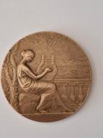 Médaille Art Nouveau Bronze – La Muse à la Lyre – Yencesse, Enlèvement ou Envoi