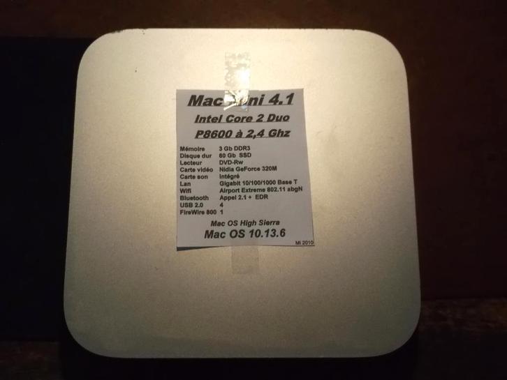Mac Mini 4.1, Computers en Software, Apple Desktops, Mac Mini, SSD, Ophalen of Verzenden