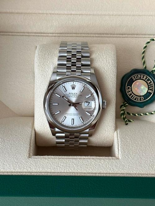 ROLEX Datejust 36 mm zilveren jubileumarmband, Handtassen en Accessoires, Horloges | Heren, Zo goed als nieuw, Polshorloge, Rolex