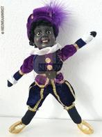 Authentieke etalage zwarte Piet pop - 20cm, paars/blauw, Diversen, Verzenden