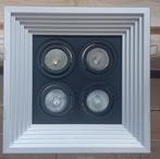 inbouw 4 x led spots in vierkant alu kader, Huis en Inrichting, Ophalen, Strak, Gebruikt, Led